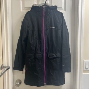 Columbia Omni Shield Outdoor Rain Water Repellent Winter Black Purple Jacket